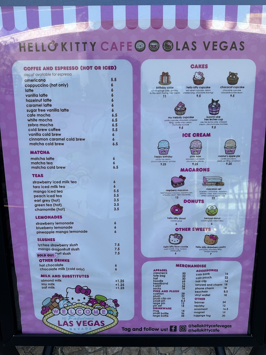 Hello Kitty Cafe at The Park MGM Las Vegas Menu - Image 2