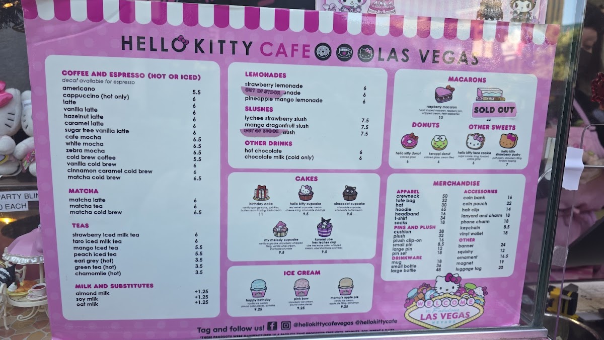 Hello Kitty Cafe at The Park MGM Las Vegas Menu - Image 5