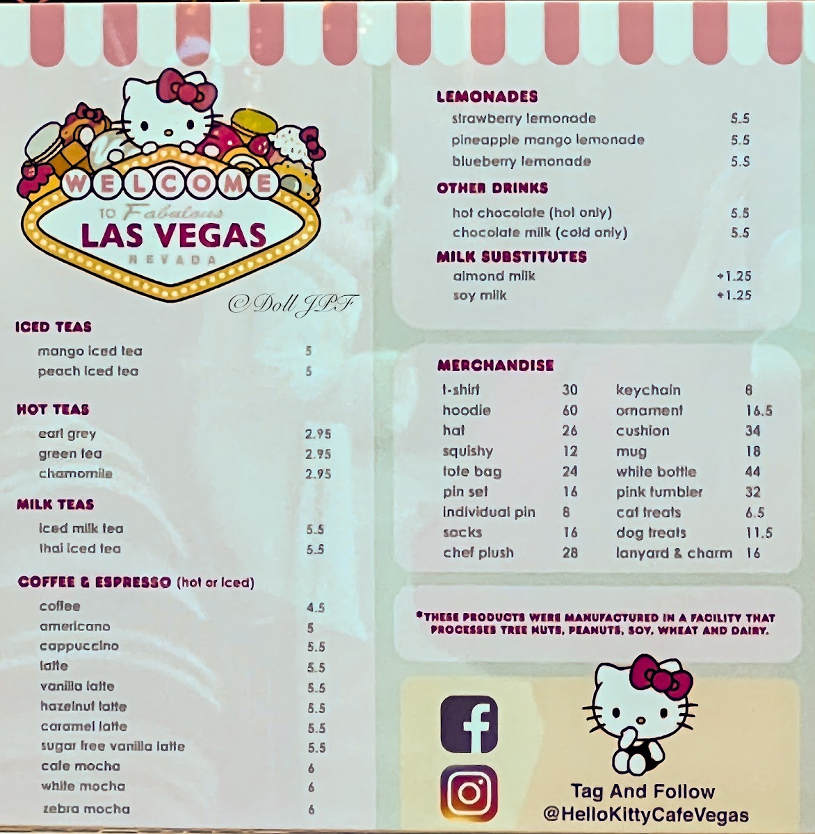 Hello Kitty Cafe at The Park MGM Las Vegas Menu - Image 6
